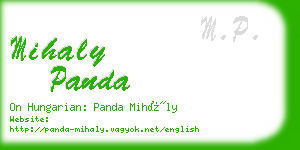 mihaly panda business card